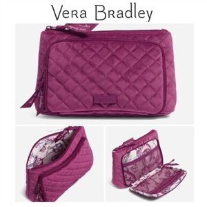 Vera Bradley Pink Quilted Cosmetic Case with Soft Fabric